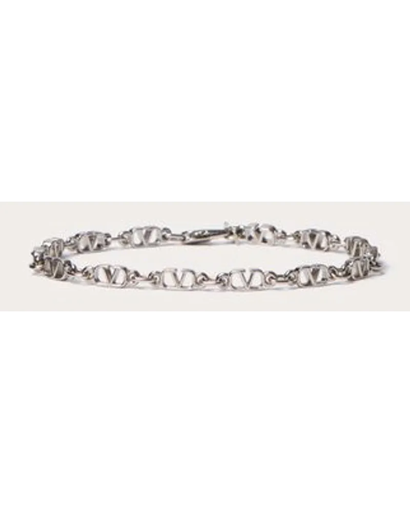 Valentino Garavani BRACCIALE VLOGO SIGNATURE IN METALLO Uomo PALLADIO Palladio