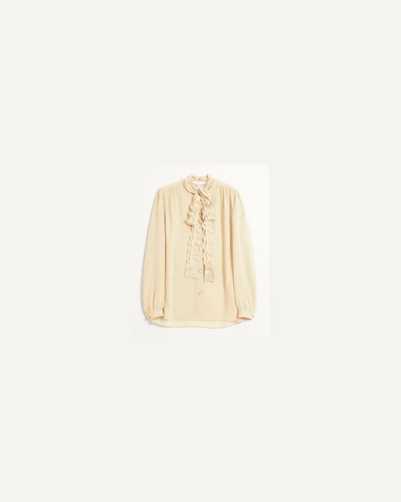 Valentino Garavani Camicia In Crepe De Chine Donna BETULLA 38 