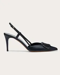 Valentino Garavani DÉCOLLETÉ SLINGBACK VLOGO SIGNATURE IN VITELLO 80MM Donna NERO Nero