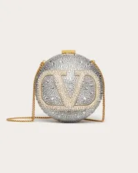 Valentino Garavani MINAUDIÈRE VLOGO SIGNATURE IN METALLO E CRISTALLI SWAROVSKI® Donna CRYSTAL Crystal