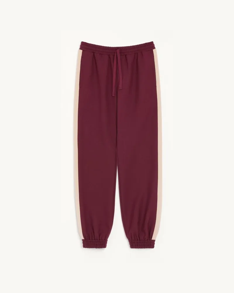 Valentino Garavani Pantaloni Valentino in nylon con VGold Uomo BORDEAUX Bordeaux