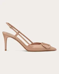 Valentino Garavani DÉCOLLETÉ SLINGBACK VLOGO SIGNATURE IN VERNICE 80MM Donna ROSE CANNELLE Rose