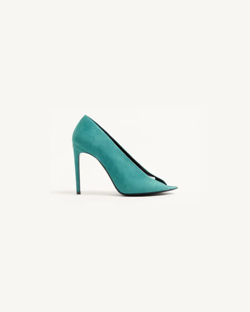 Valentino Garavani Décolleté Open Toe Révélé In Camoscio 105Mm Donna VERDE ACQUA Verde