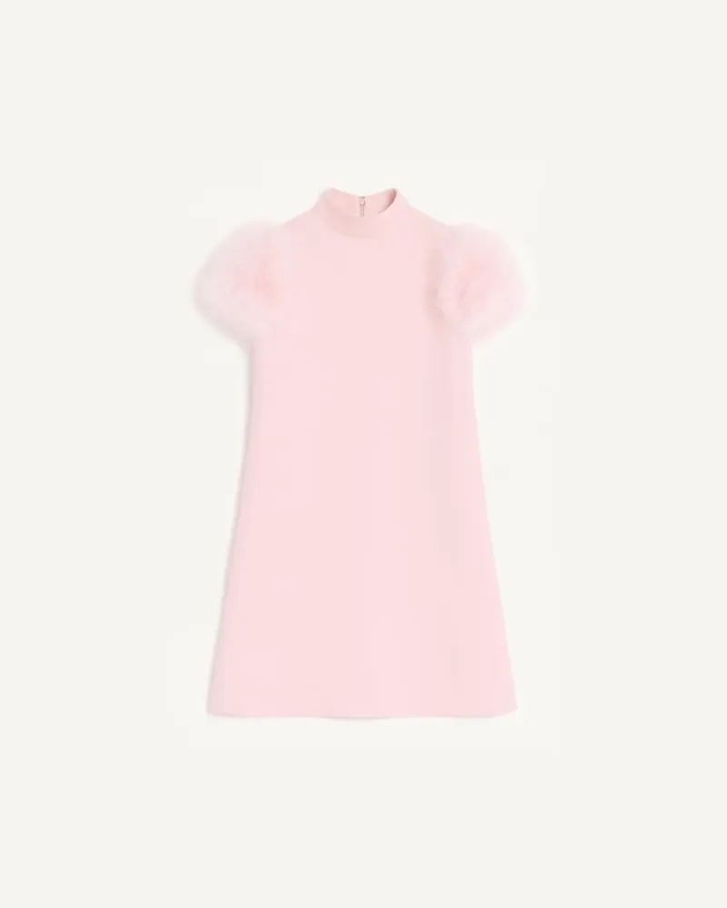 Valentino Garavani Abito Corto In Crepe Couture Con Piume Donna ROSE Rose