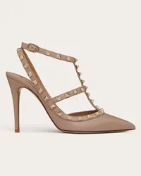 Valentino Garavani DÉCOLLETÉ ROCKSTUD CON CINTURINI 100MM Donna POUDRE Poudre