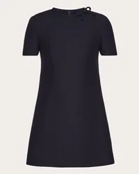 Valentino Garavani ABITO CORTO IN CREPE COUTURE Donna NAVY Navy