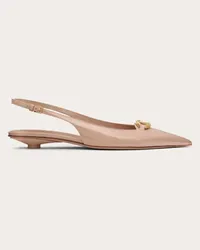 Valentino Garavani BALLERINA SLINGBACK VLOGO THE BOLD EDITION IN VERNICE 20MM Donna BEIGE ROSE Beige