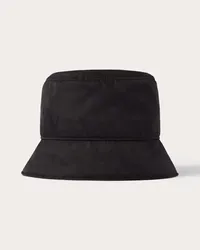 Valentino Garavani BUCKET HAT REVERSIBILE TOILE ICONOGRAPHE IN NYLON CON POCHETTE Uomo NERO Nero