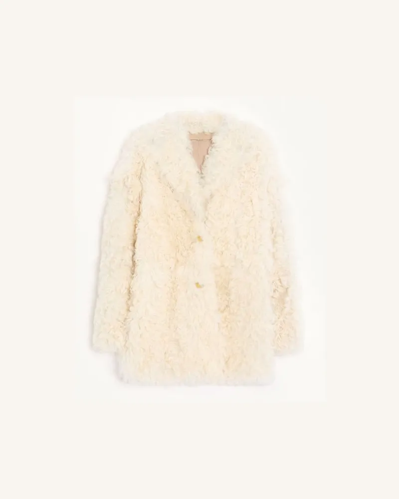 Valentino Garavani Caban In Shearling Donna AVORIO Avorio