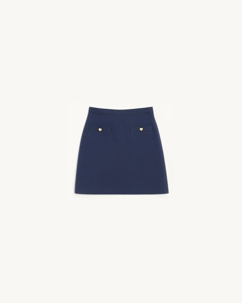 Valentino Garavani Gonna In Crepe Couture Donna BLU Blu