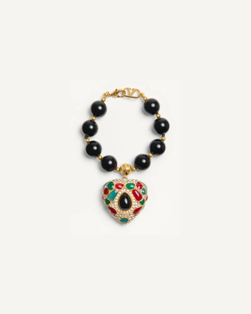 Valentino Garavani Bracciale Coeur Royal In Metallo, Resina, Smalto E Cristalli Swarovski Donna MULTICOLOR Multicolor