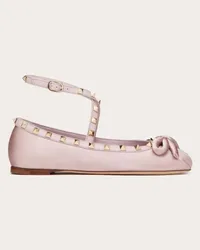 Valentino Garavani BALLERINA ROCKSTUD IN RASO Donna WATER LILAC Water