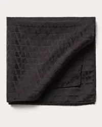 Valentino Garavani POCHETTE TOILE ICONOGRAPHE IN SETA Uomo NERO Nero