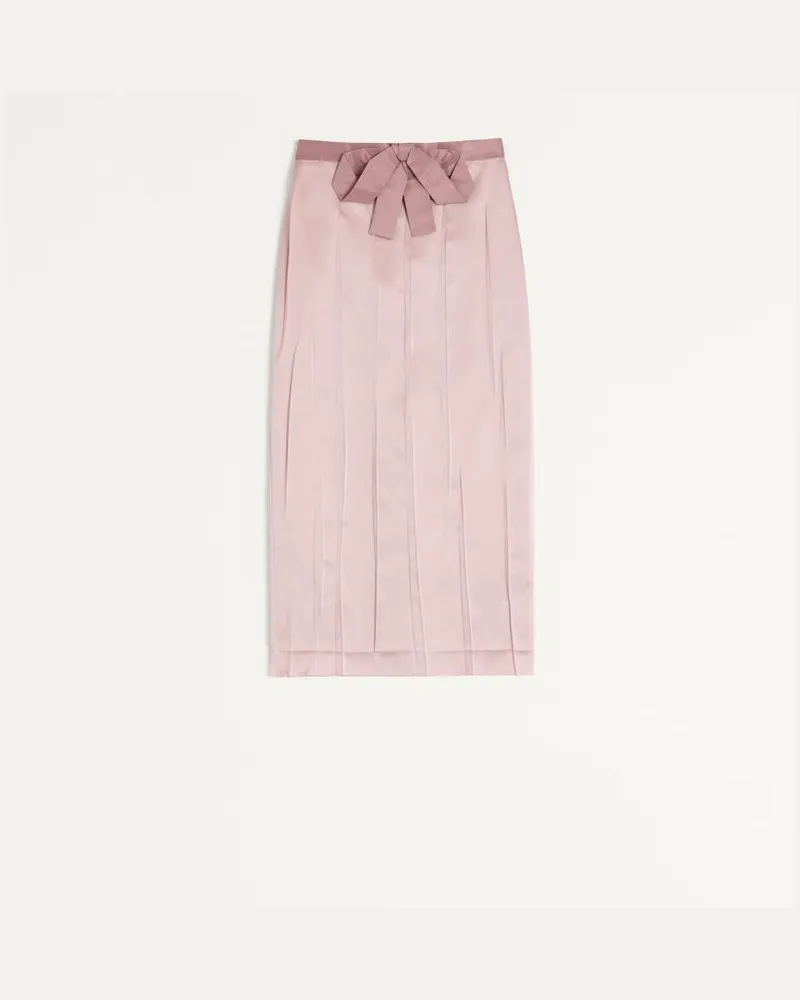Valentino Garavani Gonna Midi In Raso Donna MAUVE Mauve