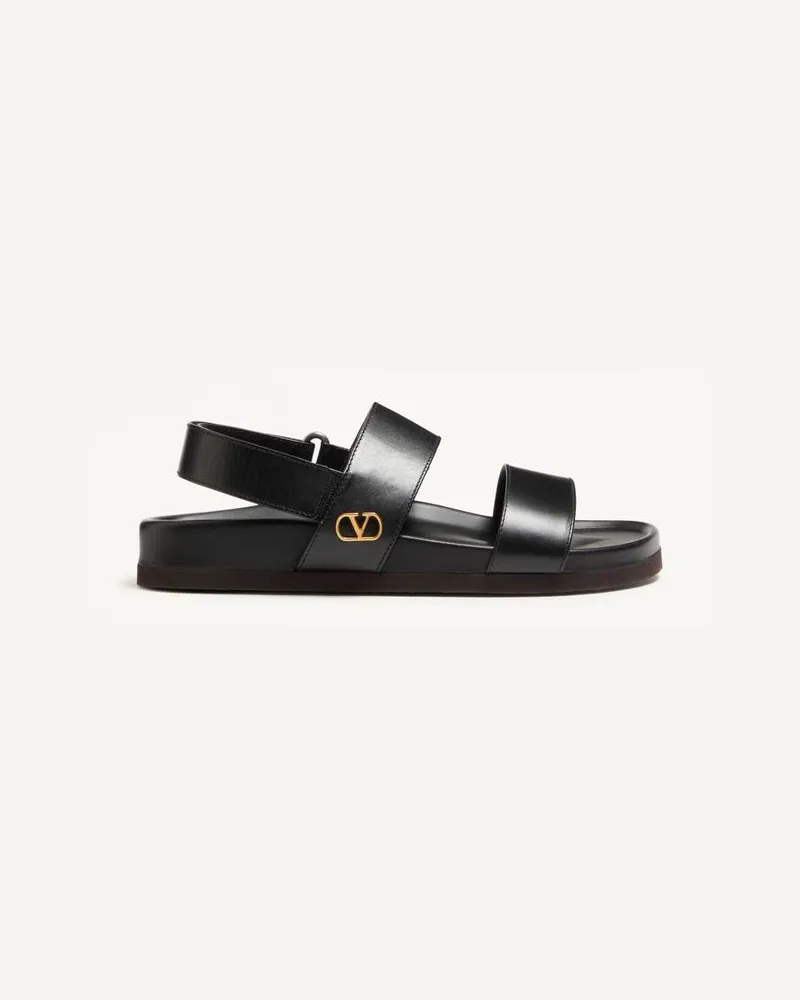 Valentino Garavani Sandalo Studshield In Vitello Uomo NERO Nero