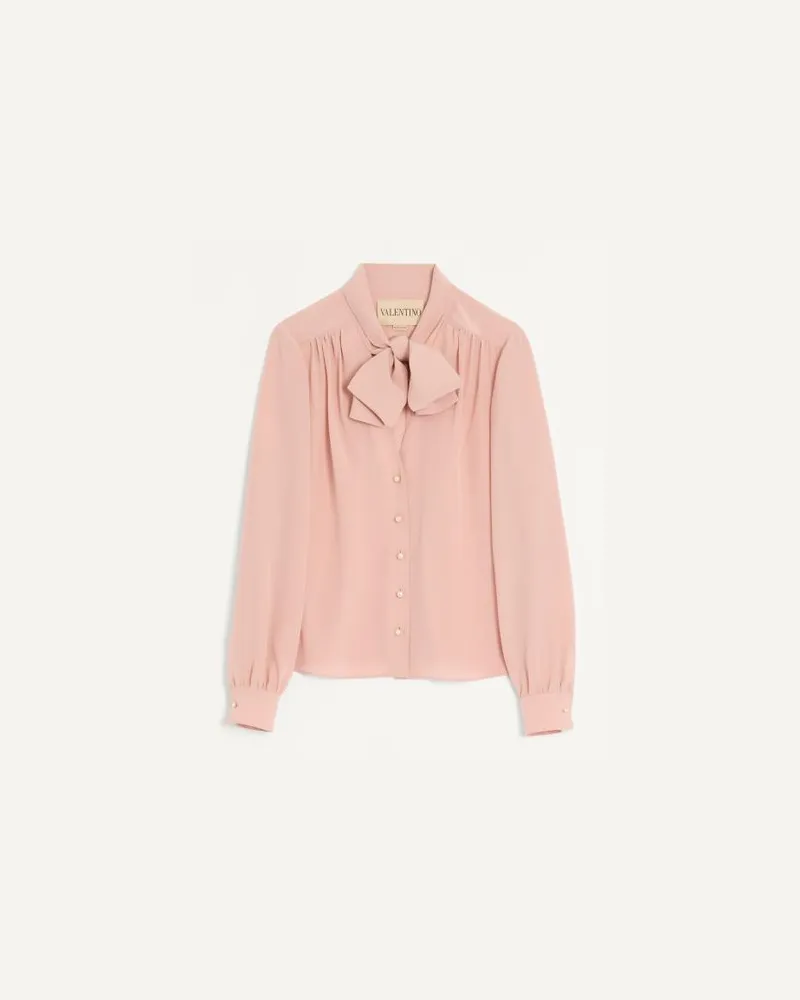 Valentino Garavani Camicia In Crepe De Chine Donna ROSA ANTICO Rosa