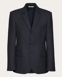 Valentino Garavani GIACCA MONOPETTO IN LANA Uomo NAVY/NERO Navy