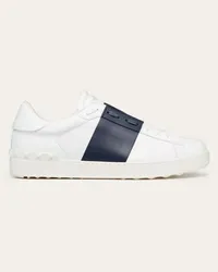 Valentino Garavani SNEAKER OPEN IN VITELLO Uomo BIANCO/MARINE Bianco