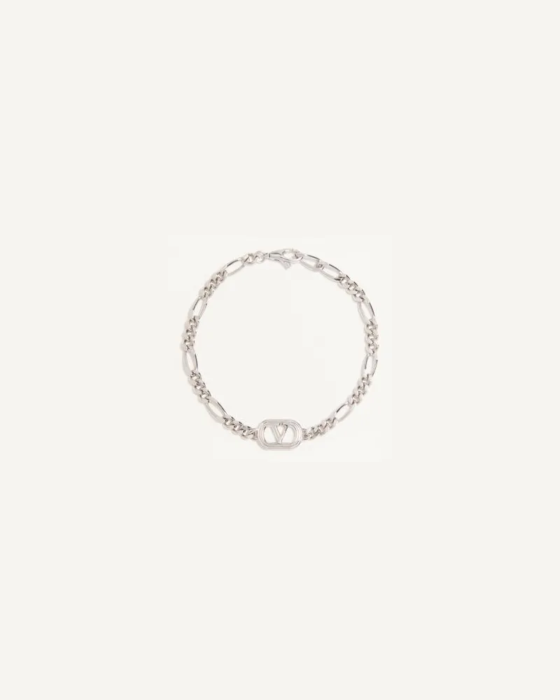 Valentino Garavani Bracciale Valentino Ovalette In Metallo Uomo TRASPARENTE Trasparente