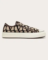 Valentino Garavani SNEAKER TOTALOOP IN TESSUTO TOILE ICONOGRAPHE Donna BEIGE/NERO Beige