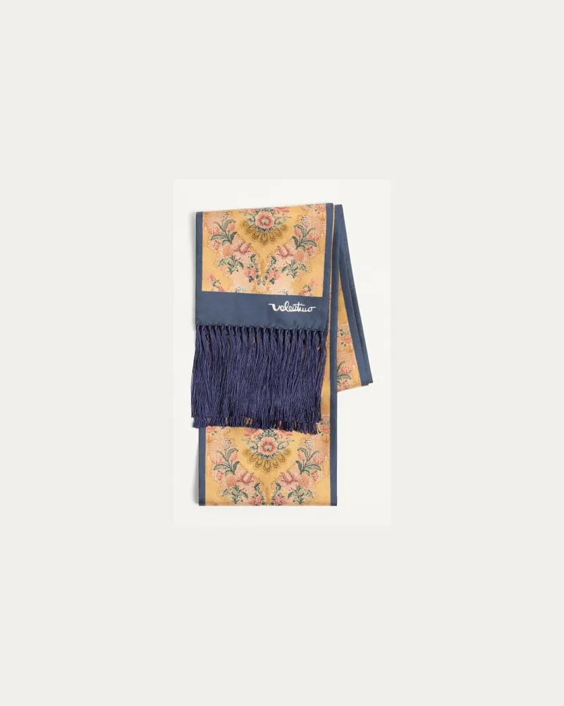Valentino Garavani Scarf Bandeaux Après L'Hiver In Seta Con Frange Uomo MULTICOLOR Multicolor