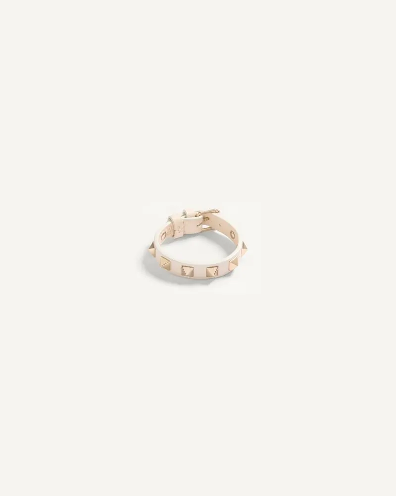Valentino Garavani Bracciale Rockstud In Pelle Donna LIGHT IVORY UNI 