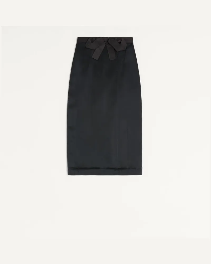 Valentino Garavani Gonna In Raso Donna NERO Nero