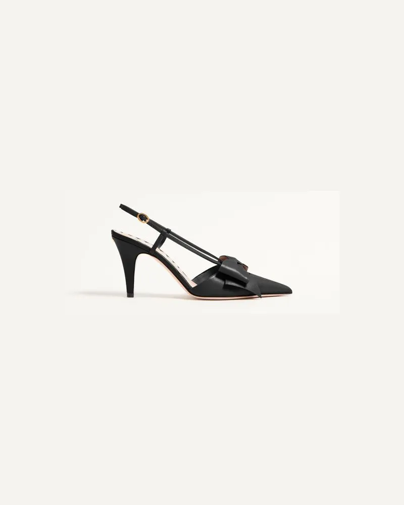 Valentino Garavani Décolleté Slingback Bowow In Capretto 85Mm Donna NERO Nero