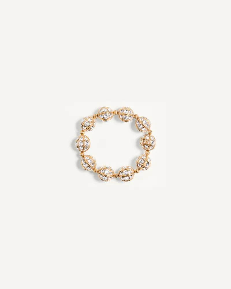 Valentino Garavani Bracciale Poetique Des Gouttes In Metallo E Cristalli Swarovski Donna ORO/CRYSTAL Oro