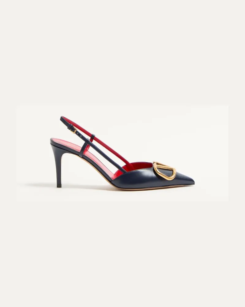 Valentino Garavani Décolleté Slingback VLogo Signature In Vitello 80Mm Donna NERO Nero
