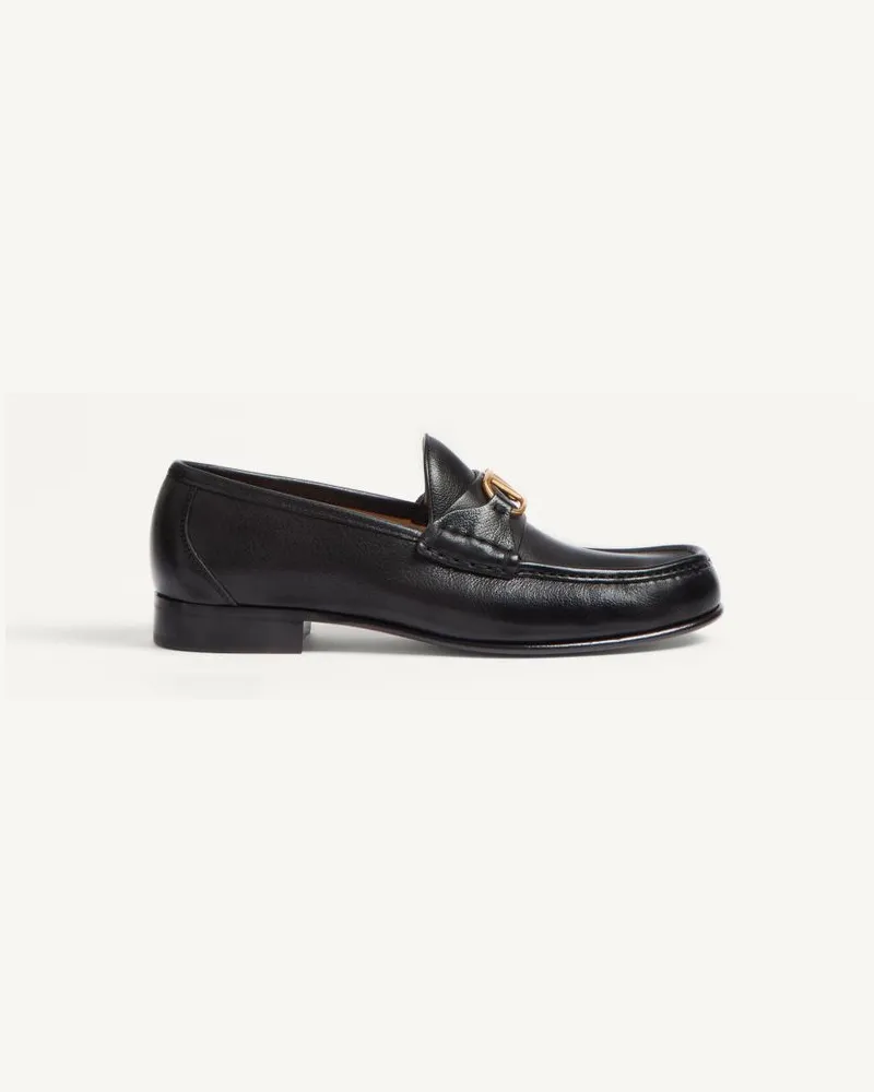 Valentino Garavani Mocassino VLogo Signature In Bufalo Uomo NERO Nero