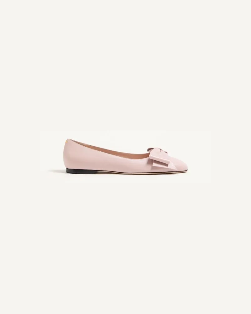 Valentino Garavani Ballerina Bowow In Capretto Donna ROSA Rosa
