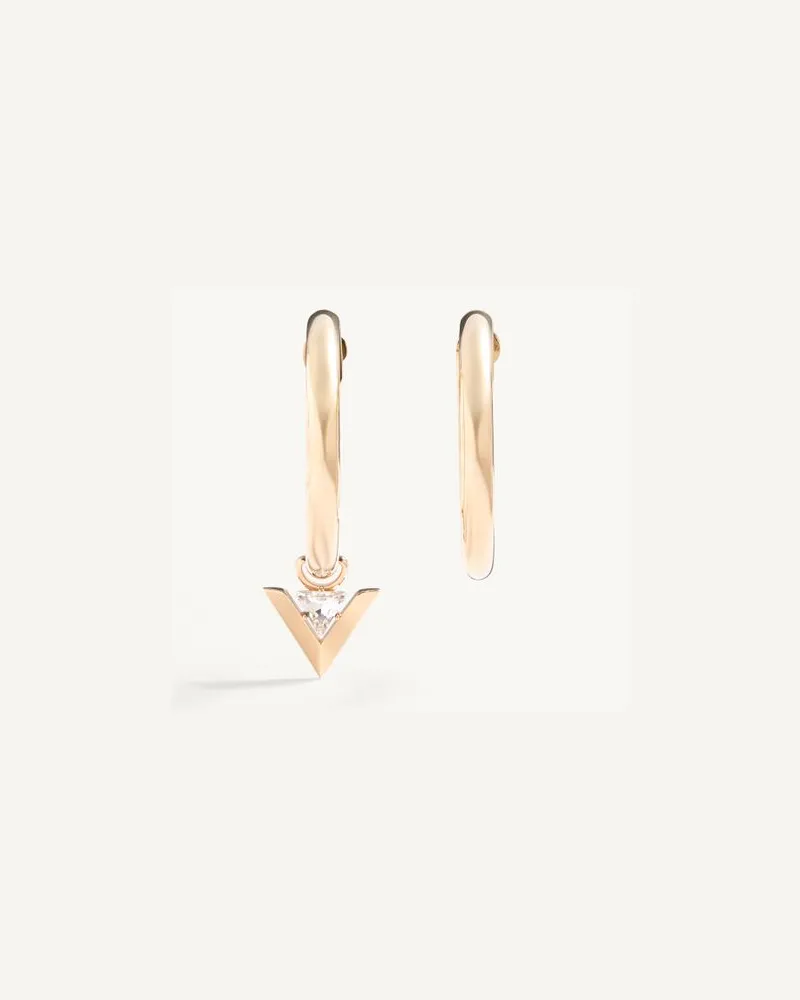 Valentino Garavani Orecchini Cerchio Je Les V In Metallo E Cristallo Donna ORO/CRYSTAL Oro
