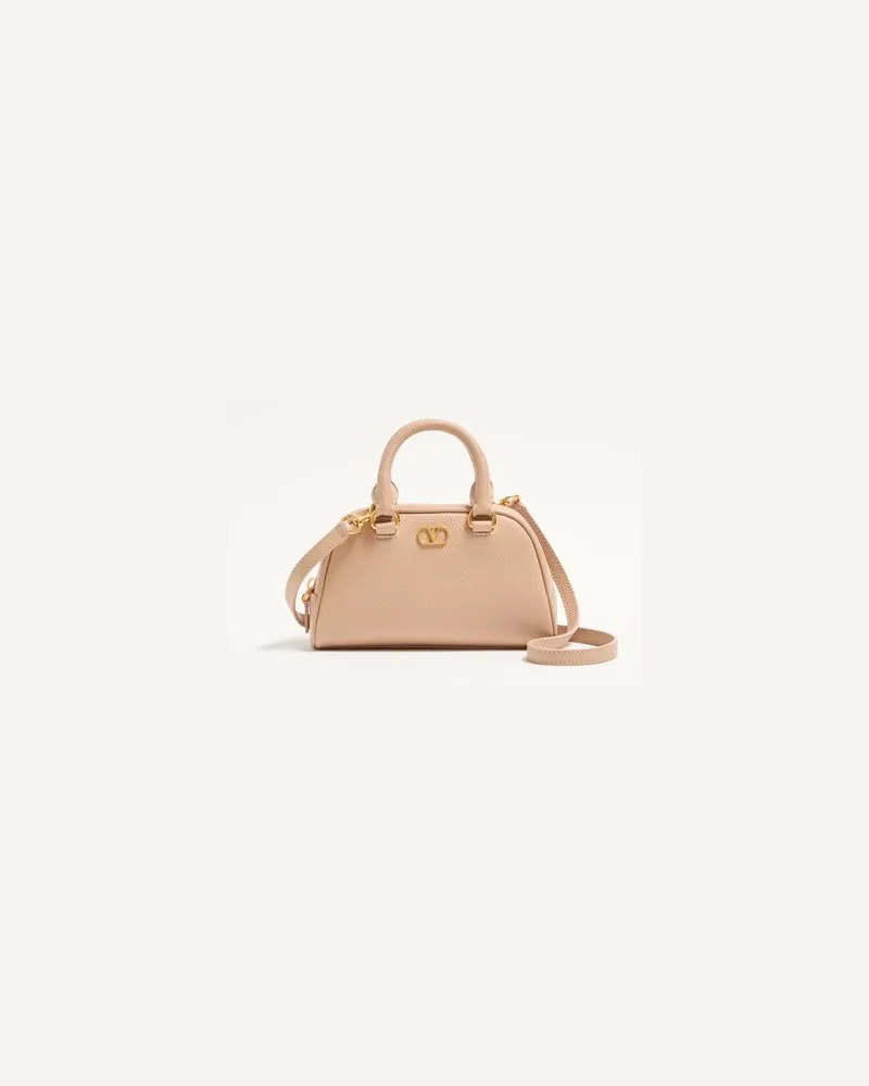 Valentino Garavani Mini Bauletto Vlogo Signature In Vitello Granato Donna ROSE SAND UNI 