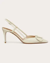 Valentino Garavani DÉCOLLETÉ SLINGBACK VLOGO SIGNATURE IN VERNICE 80MM Donna LIGHT IVORY Light