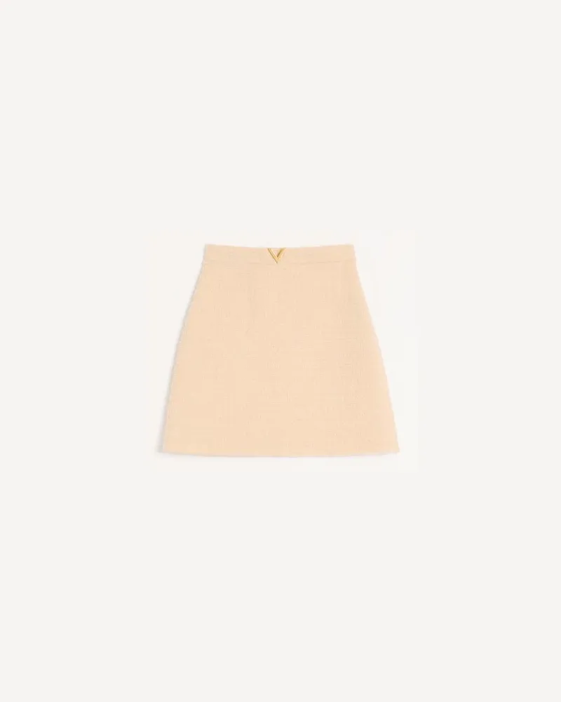 Valentino Garavani Gonna Corta In Curly Wool Donna BETULLA Betulla