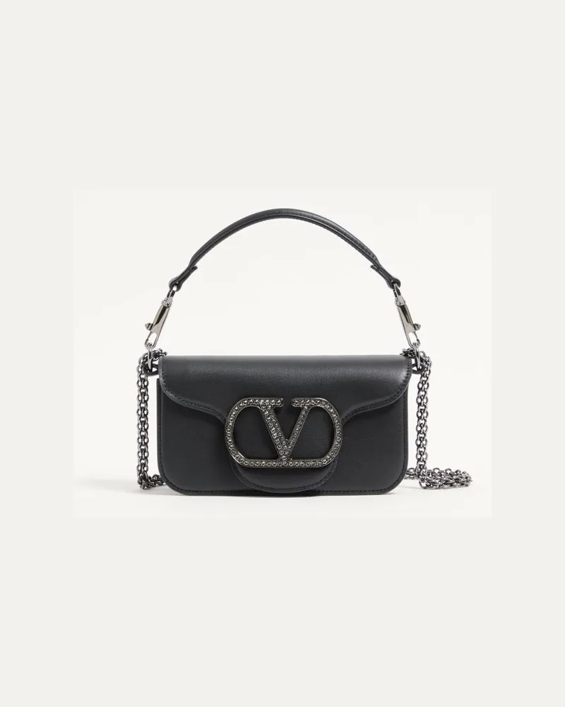 Valentino Garavani Borsa Piccola A Spalla Valentino Garavani Locò Con Logo Gioiello Donna NERO Nero