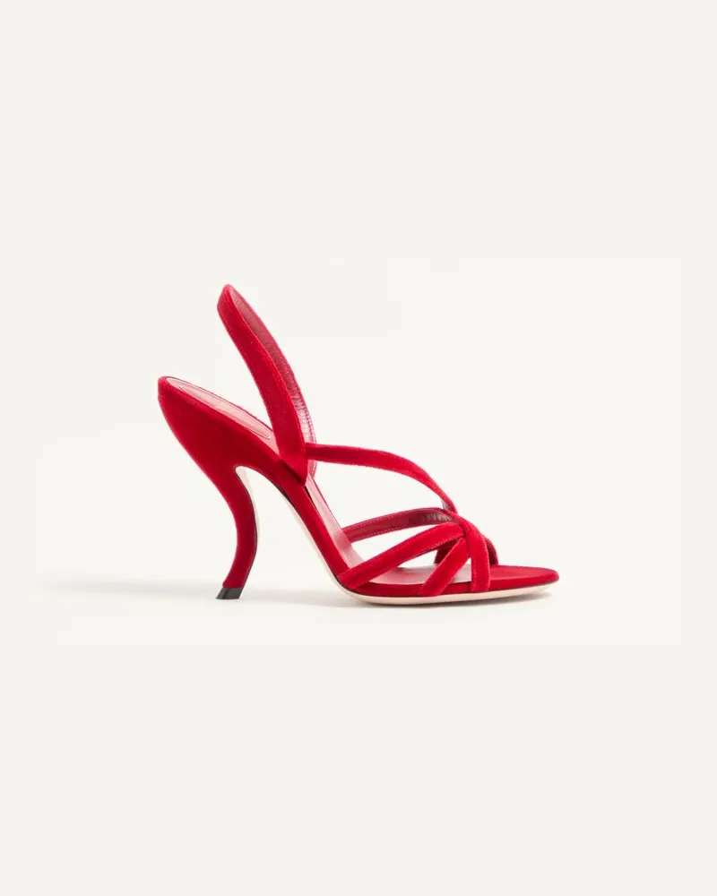 Valentino Garavani Sandalo Fetishique In Velluto 105Mm Donna ROSSO V Rosso