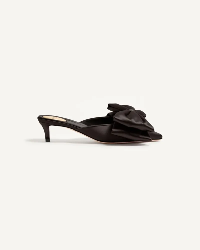 Valentino Garavani Mule Yolande In Raso 45Mm Donna NERO Nero