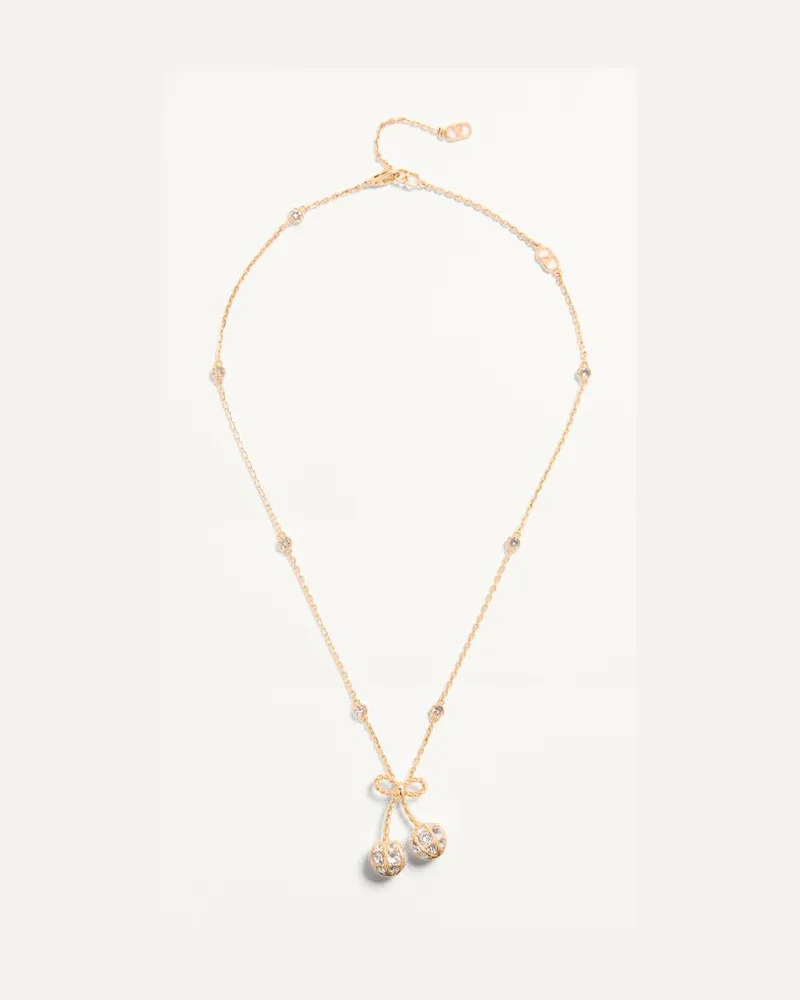 Valentino Garavani Collana Cherrifyc In Metallo E Cristalli Swarovski Donna ORO/CRYSTAL Oro