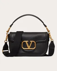 Valentino Garavani BORSA A SPALLA GARAVANI ALLTIME IN VITELLO GRANATO Donna NERO Nero