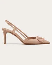 Valentino Garavani DÉCOLLETÉ SLINGBACK VLOGO SIGNATURE IN VITELLO 80MM Donna ROSE CANNELLE Rose