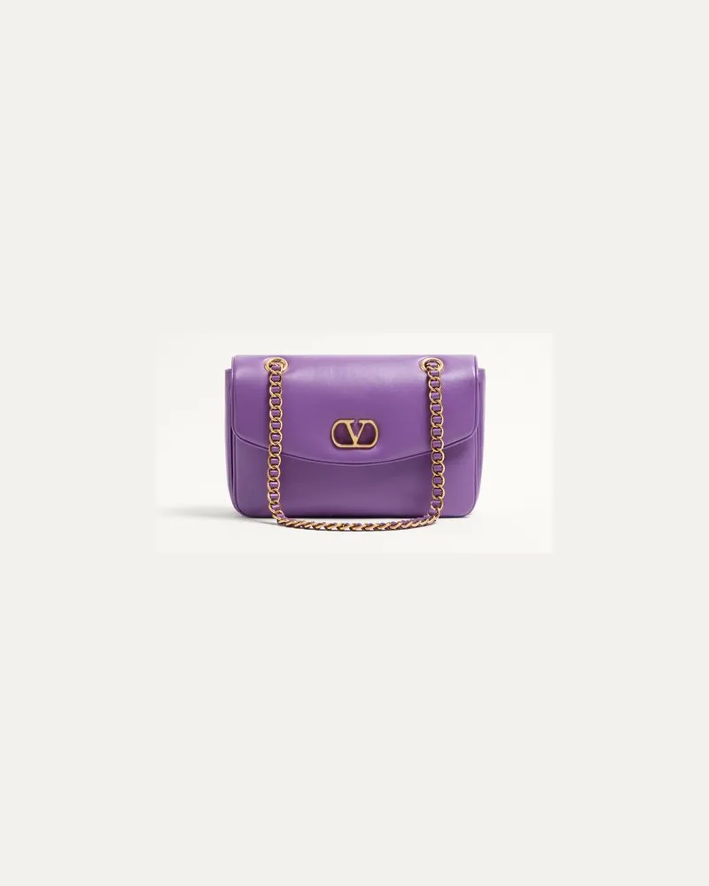 Valentino Garavani Borsa Media Con Catena Valentino Garavani Djuna In Nappa Donna VIOLA UNI 