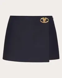 Valentino Garavani SKORT IN CREPE COUTURE Donna NAVY Navy