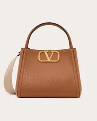 Valentino Garavani BORSA A MANO MEDIA GARAVANI ALLTIME IN VITELLO GRANATO Donna MANDORLA Mandorla