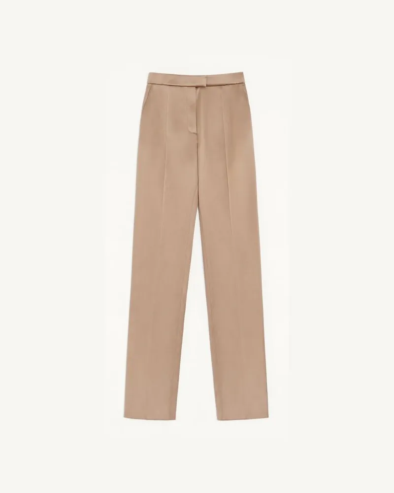 Valentino Garavani Pantaloni In Doppia Duchesse Stretch Donna CAMMELLO Cammello