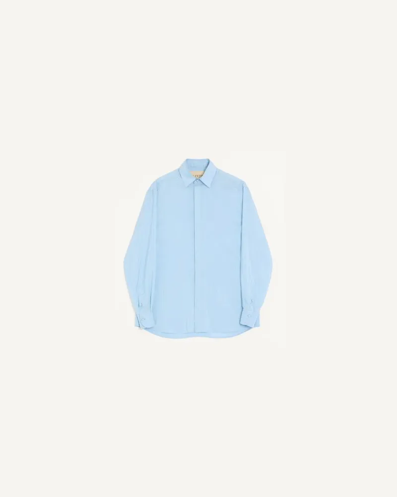 Valentino Garavani Camicia Valentino in seta a righe Uomo AZZURRO 41 