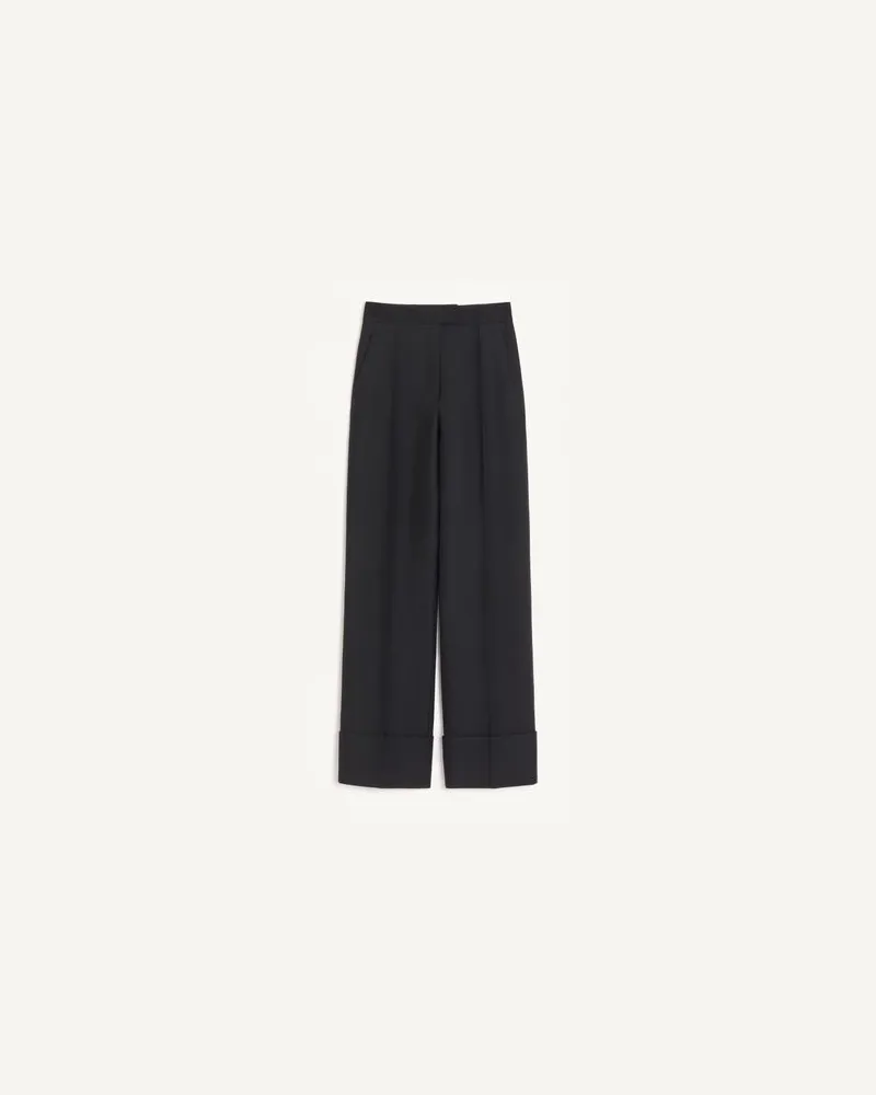 Valentino Garavani Pantaloni In Crepe Couture Donna NERO 36 