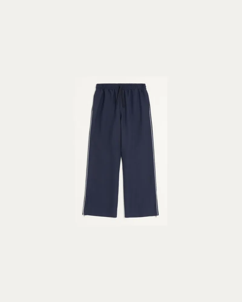 Valentino Garavani Pantaloni Valentino in nylon con patch VLogo Uomo BLU XXL 