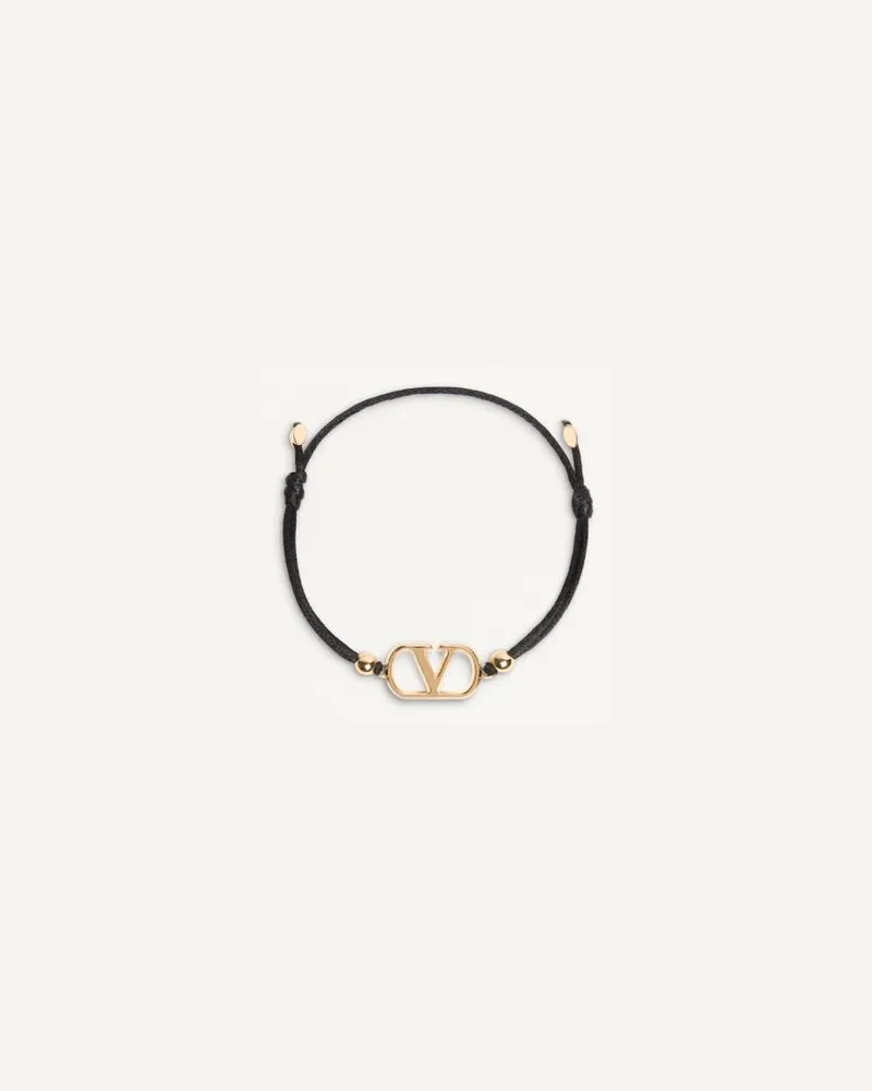 Valentino Garavani Bracciale VLogo Signature Valentino Garavani In Cotone Donna NERO Nero